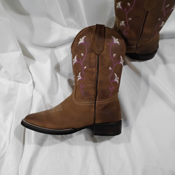 Caballo Dorado Women's Brown Embroidered Cowboy Boots - Picture 6 of 12